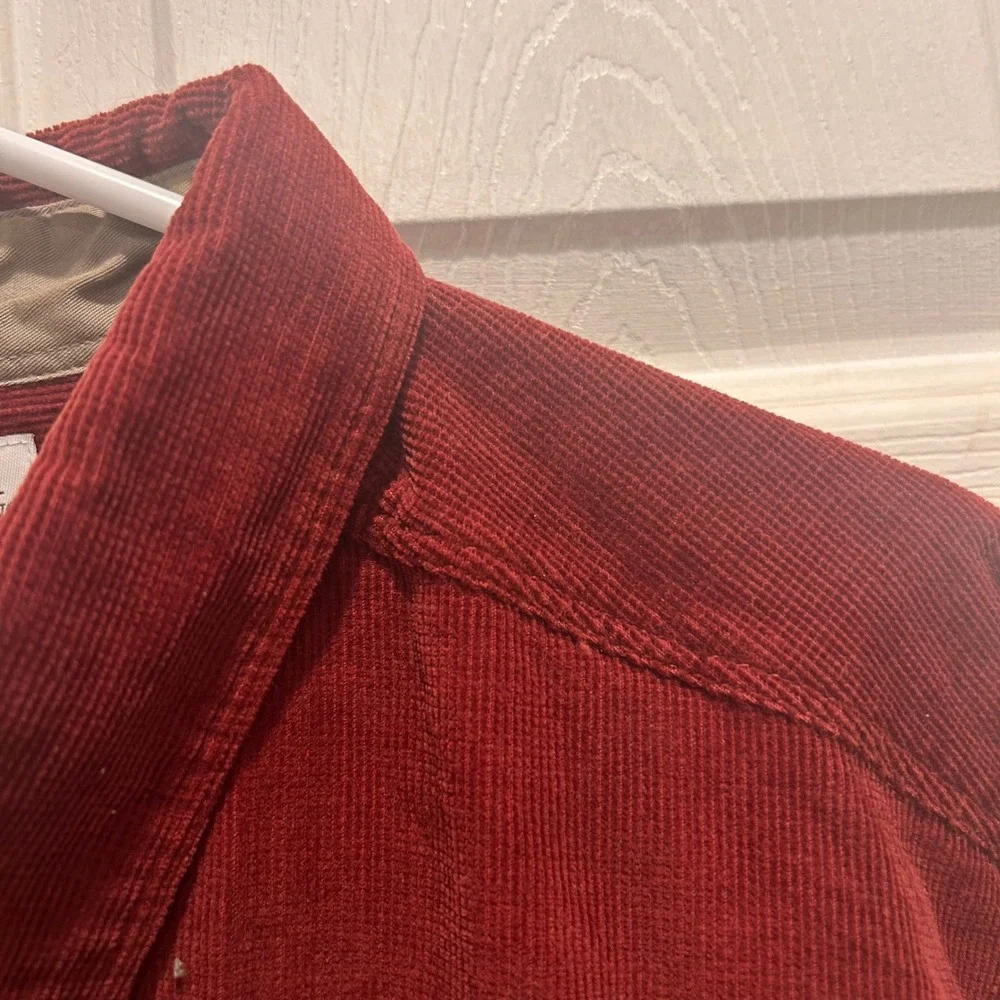 VTG Columbia Mens XL Burgundy Corduroy Button Down Shirt‎ Long Sleeve Gorpcore